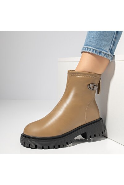 Modlet.ro Ghete de damă kaki cu talpă groasă MOD12400