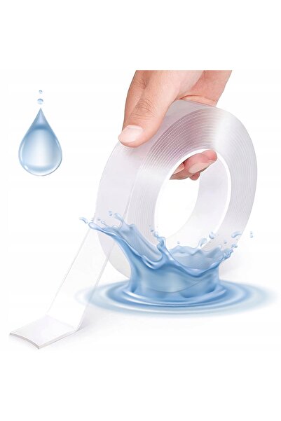 Rosfix Bandă Dublu Adezivă Nano 5M | Reutilizabilă, 50mm, Transparentă