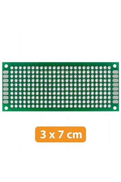 Rosfix Universal Prototype Board 30x70 mm | THT Double Sided, 2.54 mm Pitch