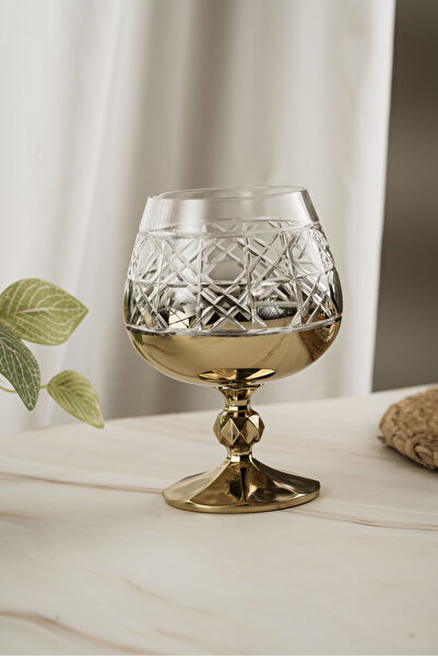 crystalhome 6-Pack Gold Gloria Crystal Coffee Side 250ml