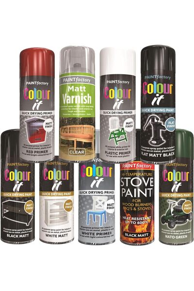 Paint Factory Color It Black Matt Spray Paint 400ml