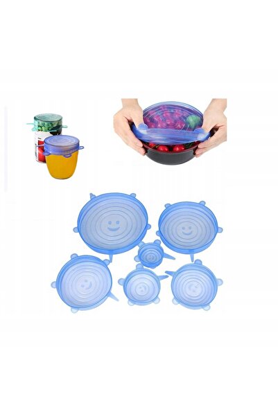 Rosfix Universal Silicone Lids Set 6 Pieces | Reusable, Flexible, Ø6–19 cm
