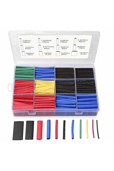 Rosfix Set Tub Termocontractabil 850 Buc | 12 Dimensiuni, Poliolefină, 2:1