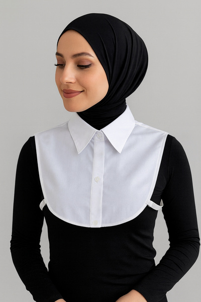 mirach Mini Gömlek Görünümlü Düğmeli Boyunluk Yuvarlak Model Hafif Poplin Lastikli