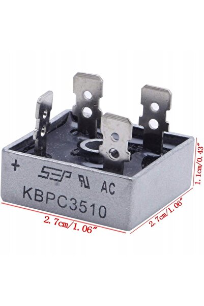 Rosfix Punte Redresoare KBPC5010 – 50A 1000V | Carcasă MB25, 29x29x11 mm