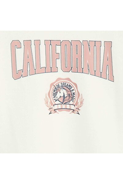 KIABI Fleece Long Pajama Set - T-shirt + Pants - 2 pieces WHITE