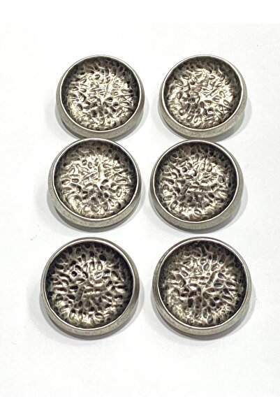 karantuhafiye نموذج طبق إيطالي كبير الحجم / مجموعة من 6 قطع / 3.8 سم / فضي