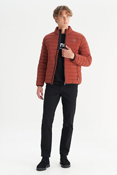 WRANGLER Regular Fit Normal Cut Stand Collar Puffer Jacket with Pockets