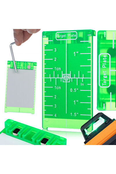 Rosfix Tarcă Laser Verde cu Magneți 10x7cm | Precizie Ridicată, Scară 3D