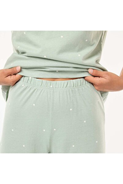 KIABI T-shirt + Pants Pajama Set - 2 pieces GREEN