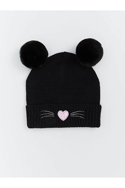 LC Waikiki Heart Embroidered Girl's Beret (W5)