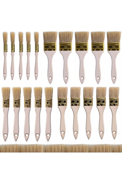 Rosfix Set Pensule Plate 20 Buc | Lățimi 15–50 mm | Păr Durabil