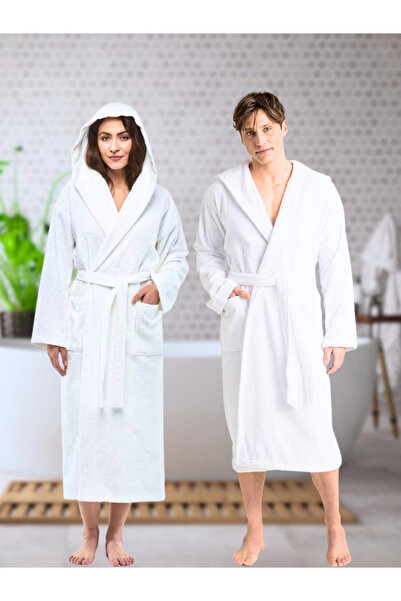 1Chase رداء حمام أنيق بغطاء رأس