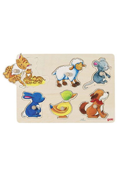 Goki Puzzle Incastru Copii 1 An+ Mama Si Puiutii