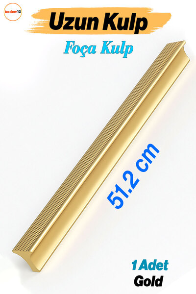 Badem10 Foça Gold Metal 512 mm Uzun Mobilya Kolu Çekmece Dolap Kulpları Mutfa...