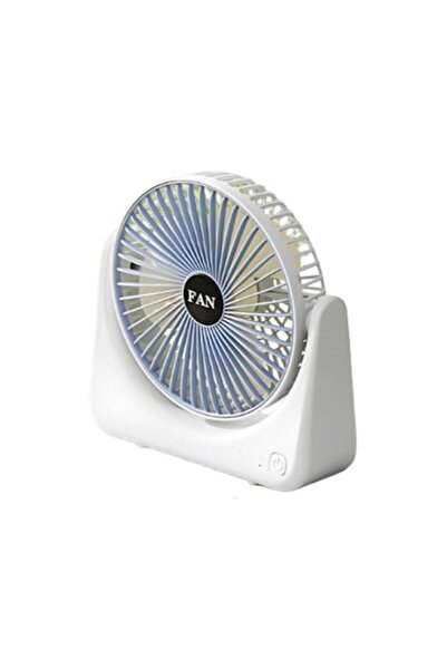 GermaNova Ventilator portabil GermaNova™, alb/albastru, 19,5x19,5x7cm, încărc...
