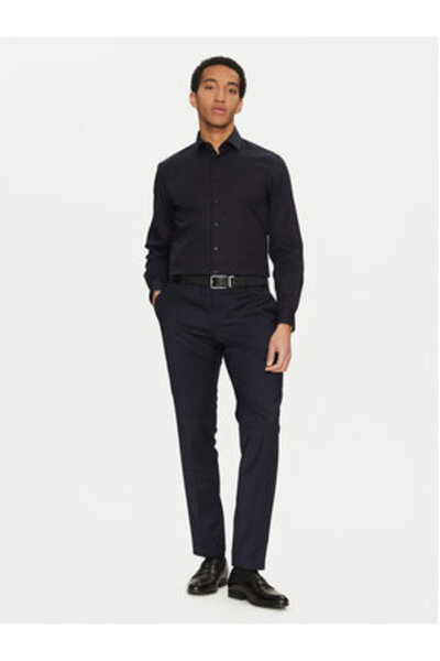 Calvin Klein Ανδρικό Πουκάμισο K10K109509 Μπλε Σκούρο Μπλε