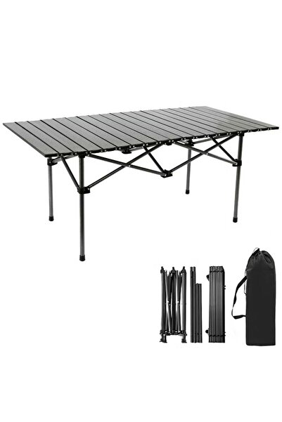 AGD Portable Camping and Picnic Table, Foldable, 120cm with Carry Bag and Tablecloth