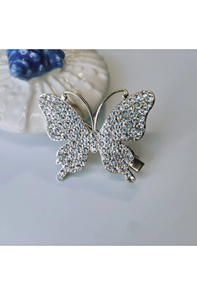 Airmag Clama par pentru femei, model fluture cu strasuri