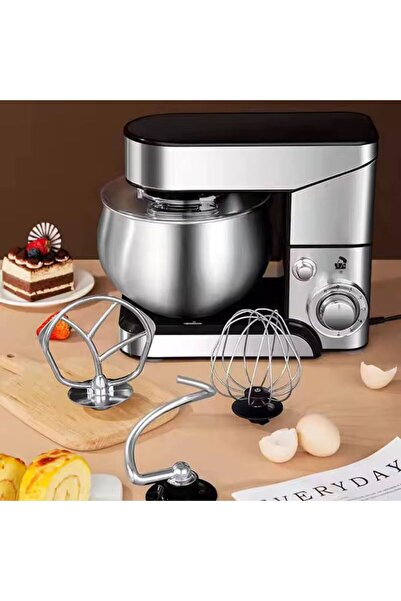 hoffmans Professional Ergonomic Bowl Mixer - 15L, 2000W, 4 Accessories, 6+1 Speeds, Turbo, Stainless Steel, Kneading