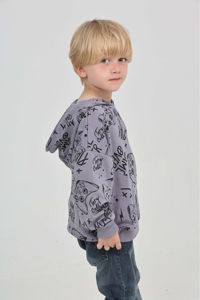 Toontoy سويت شيرت مطبوع عليه لعبة للأولاد