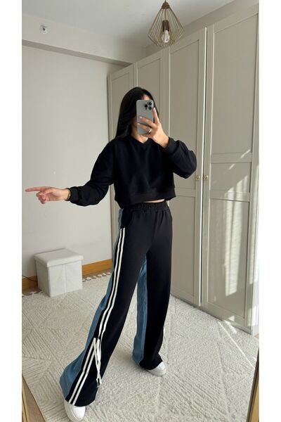 Sindimoda Set cu șireturi Brooklyn cu detalii din denim 2627