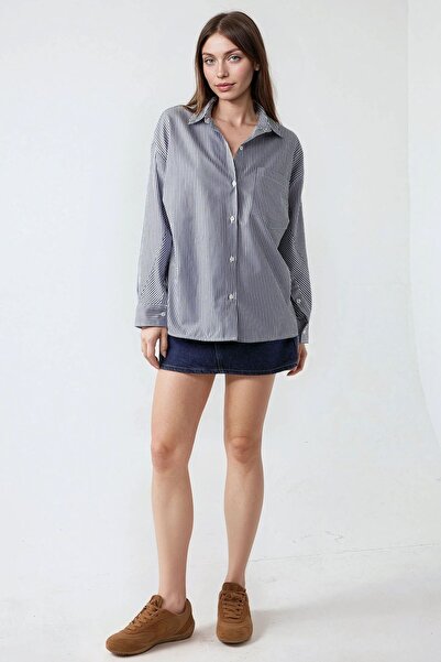 Hiccup Υπερμεγέθη ριγέ πουκάμισο