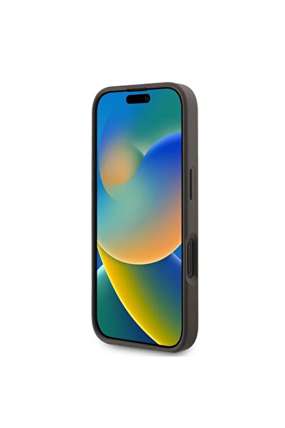 Guess Θήκη για iPhone 16 Plus, Σκληρή θήκη 4G με μεγάλο λογότυπο, Λεπτή προστασία, Συμβατή, Καφέ