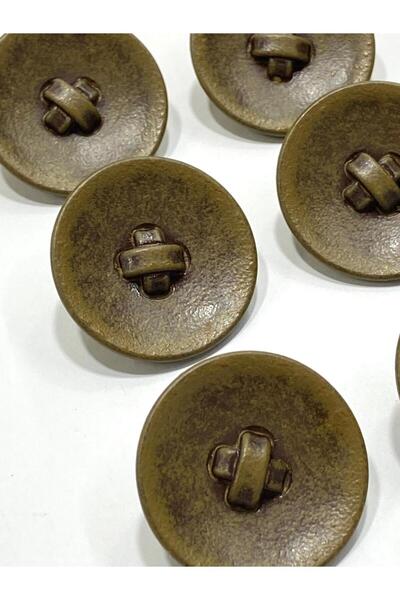 karantuhafiye Ιταλικό vintage κουμπί μεγάλου μεγέθους / Σετ 6 τεμαχίων / 3,5 cm / Μουσταρδί