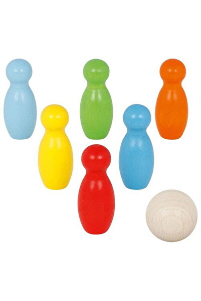 Goki Wooden Bowling Game, Multicolor, 7 Pieces, 3 Years+,