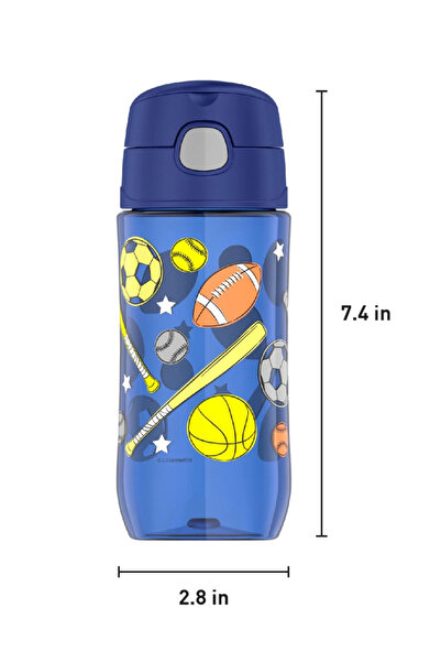 Thermos Kids Funtainer Plastic All Sports Bottle - Blue - 470ml