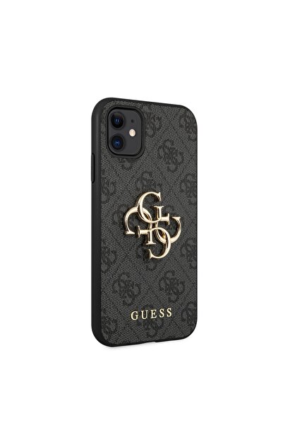 Guess Θήκη για iPhone 11, Σκληρή θήκη 4G με μεγάλο μεταλλικό λογότυπο, Λεπτή προστασία, Συμβατή, Γκρι