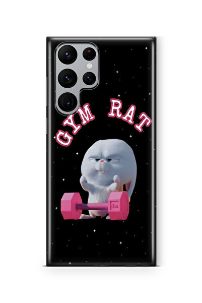 Multitronic حافظة شفافة مطبوعة بتصميم Gym Rat متوافقة مع هاتف Samsung Galaxy S25 Ultra