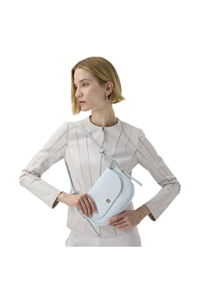 Desa Bienna White Women's Paneled Leather Jacket