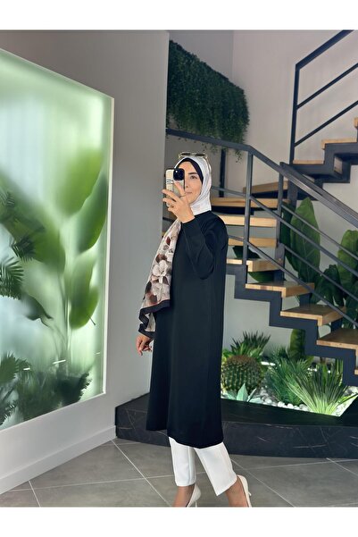 Armine Trend Fermuarlı Triko Tunik 25YTD4113 Siyah