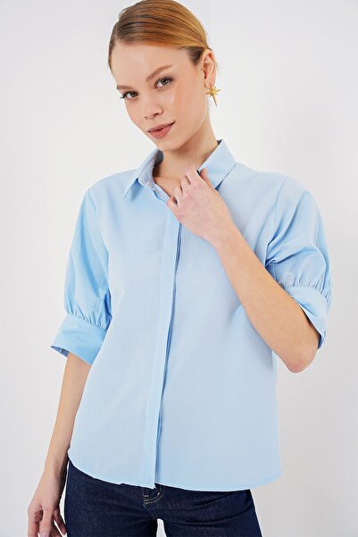 Hiccup Bdart Buttoned Poplin Shirt and Shirt Collar