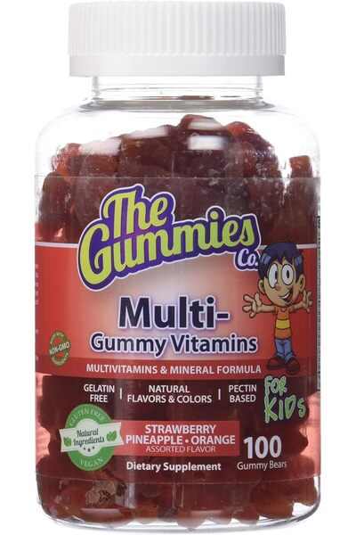 The Gummies Co فيتامينات متعددة بنكهة الفراولة والأناناس والبرتقال