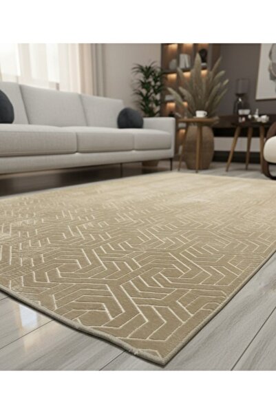 4 m2 yıkanabilir lüx armoni dinarsu kaymaz taban halı gold renk