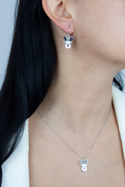 Liveyn Design مجموعة أقراط قلادة تحت عنوان عيد الميلاد