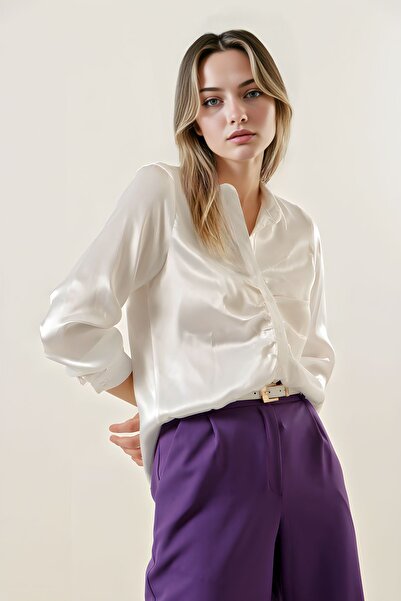 Hiccup Cămașă din satin căptușită cu nasturi BDART