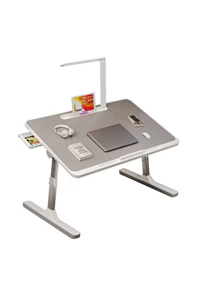 GermaNova Birou pliabil pentru laptop cu LED și sertar de depozitare