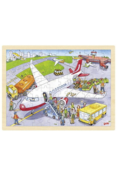 Goki Puzzle Lemn La Aeroport 96 Piese 3 ani+