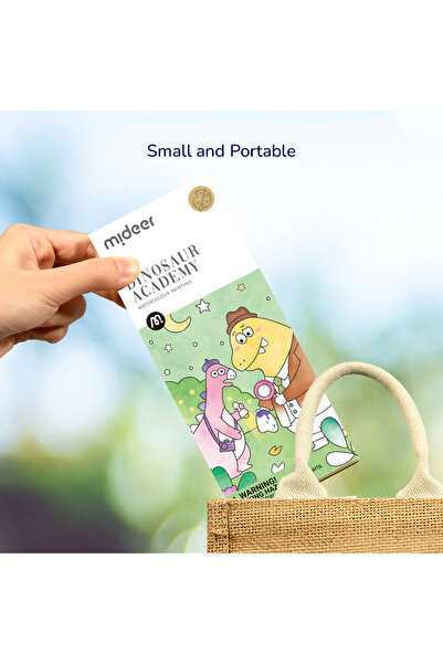 Mideer Coloring Book With Drawings, Includes Paintbrush And Watercolors, Dinosaurs,