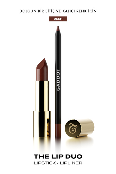 Gaddot Nemlendirici Parlak Ruj ve Uzun Süre Kalıcı Dudak Kalemi – Deep Kahver...