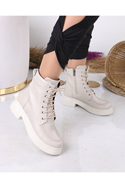 Weynes Γυναικείες μπότες με μακριά σόλα σε μπεζ χρώμα WSB1130