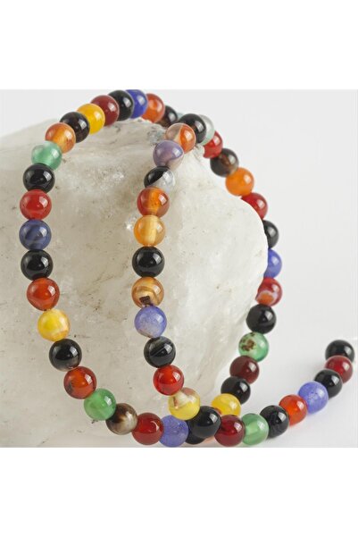 TakÇalıştır 6 mm Shiny Mixed Agate Stone
