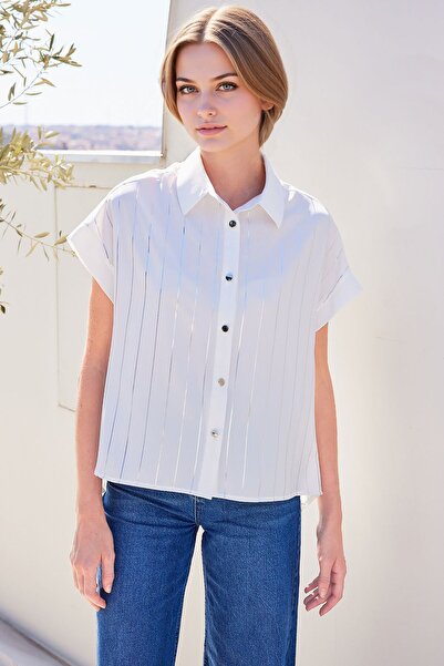 Hiccup Cămașă cu nasturi cu dungi BDART cu detaliu pompon