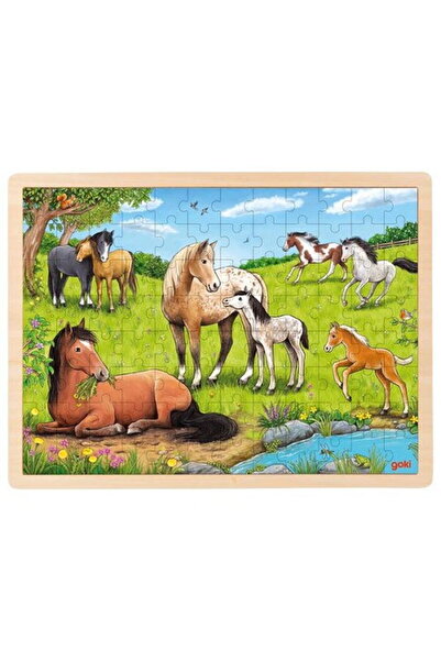 Goki Puzzle Căluți Pe Pășune 96 Piese Copii 3 Ani+