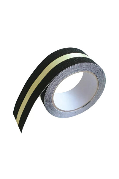CARBOY Bandă adezivă antiderapantă, particule minerale, 5 m, neagră cu dungă ...