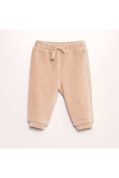 KIABI Velour sweatshirt and trousers tracksuit set - 2-piece set BEIGE